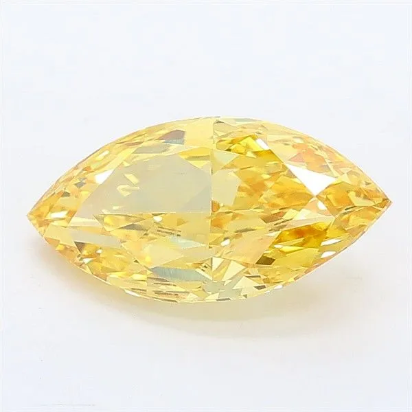 2.06ct MARQUISE Fancy Intense Yellow VVS2 Coloured Lab diamond