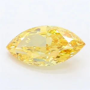 2.06ct MARQUISE Fancy Intense Yellow VVS2 Coloured Lab diamond