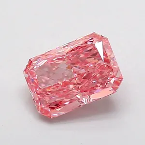 1.1ct RADIANT Fancy Vivid Pink VS1 Coloured Lab diamond