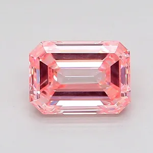 1.1ct EMERALD Fancy Intense Pink VVS2 Coloured Lab diamond