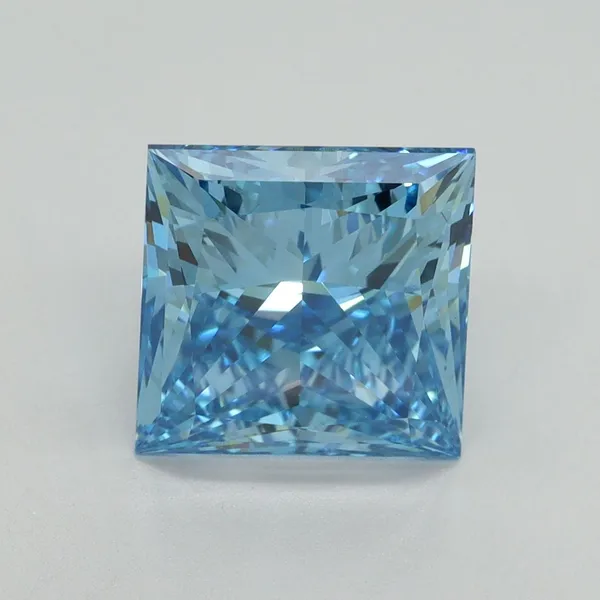 4.02ct PRINCESS Fancy Vivid Blue VS1 Coloured Lab diamond