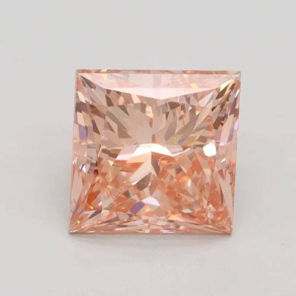 1.81ct PRINCESS Fancy Intense Pink SI1 Coloured Lab diamond