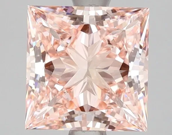 2.15ct PRINCESS Fancy Intense Pink VVS2 Coloured Lab diamond