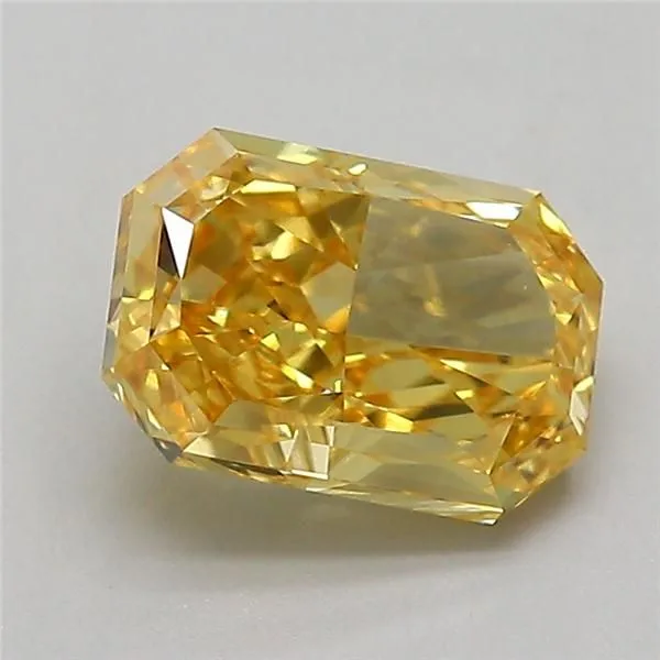 1.1ct RADIANT Fancy Intense Yellow VVS2 Coloured Lab diamond