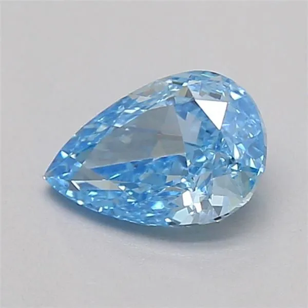 0.34ct PEAR Fancy Vivid Blue VS1 Coloured Lab diamond