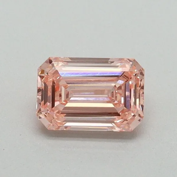 0.55ct EMERALD Fancy Intense Pink VS1 Coloured Lab diamond