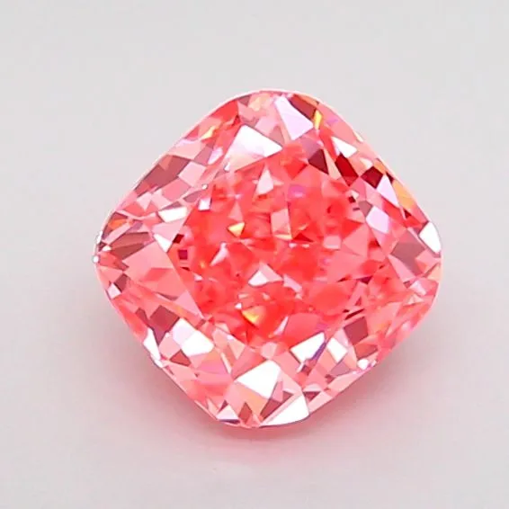 1.05ct CUSHION Fancy Vivid Pink VVS2 Coloured Lab diamond