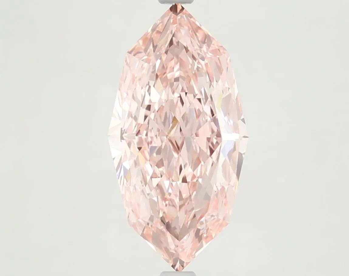 2.65ct MARQUISE Fancy Vivid Pink VVS2 Coloured Lab diamond