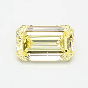 1.02ct EMERALD Fancy Yellow VS1 Coloured Lab diamond