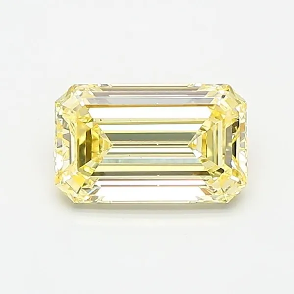 1.02ct EMERALD Fancy Yellow VS1 Coloured Lab diamond
