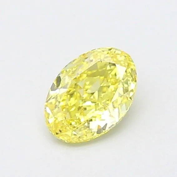 0.99ct OVAL Fancy Vivid Yellow VS1 Coloured Lab diamond