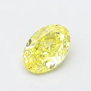 0.99ct OVAL Fancy Vivid Yellow VS1 Coloured Lab diamond