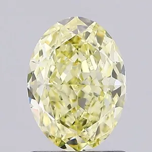 1.12ct OVAL Fancy Intense Yellow VS1 Coloured Lab diamond