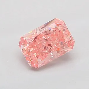 1.09ct RADIANT Fancy Vivid Pink VVS2 Coloured Lab diamond