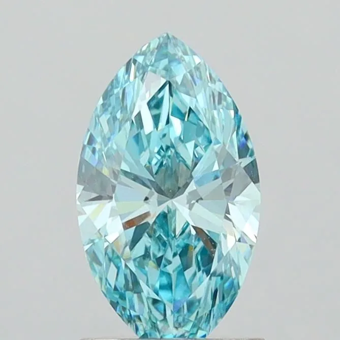 1.40ct MARQUISE Fancy Vivid Greenish Blue VVS2 Coloured Lab diamond