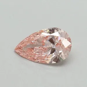 0.35ct PEAR Fancy Vivid Pink VS2 Coloured Lab diamond