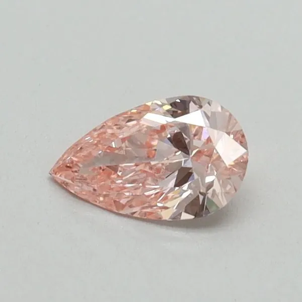 0.35ct PEAR Fancy Vivid Pink VS2 Coloured Lab diamond