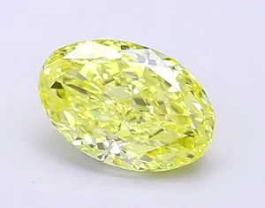 1.01ct OVAL Fancy Vivid Yellow VS1 Coloured Lab diamond