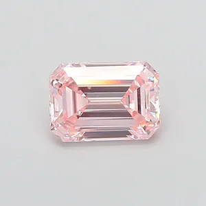 1.51ct EMERALD Fancy Intense Pink VS1 Coloured Lab diamond