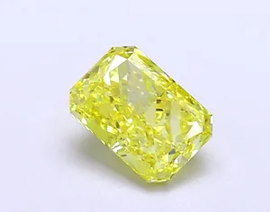 1.05ct RADIANT Fancy Vivid Yellow VVS2 Coloured Lab diamond
