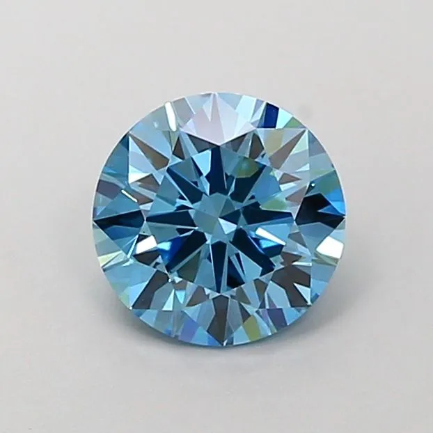 1.14ct ROUND Fancy Vivid Blue VS1 Coloured Lab diamond