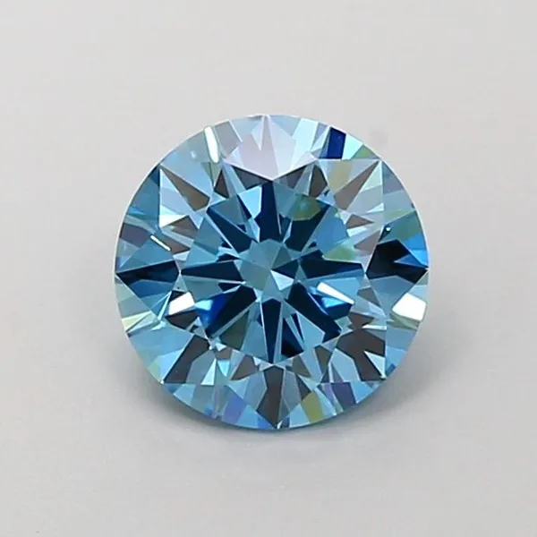 1.14ct ROUND Fancy Vivid Blue VS1 Coloured Lab diamond