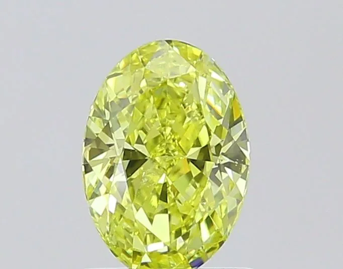 1.04ct OVAL Fancy Intense Yellow VS1 Coloured Lab diamond