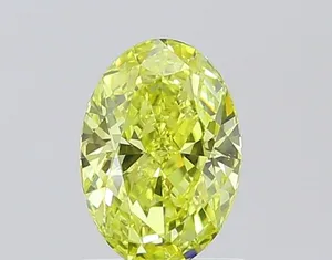 1.04ct OVAL Fancy Intense Yellow VS1 Coloured Lab diamond