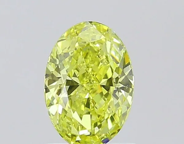 1.04ct OVAL Fancy Intense Yellow VS1 Coloured Lab diamond