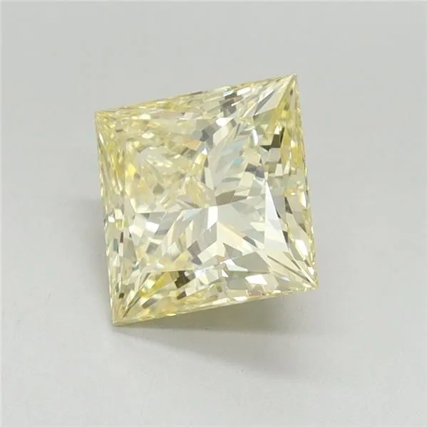 1.59ct PRINCESS Fancy Yellow VVS2 Coloured Lab diamond