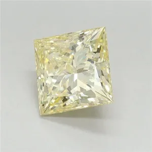 1.59ct PRINCESS Fancy Yellow VVS2 Coloured Lab diamond