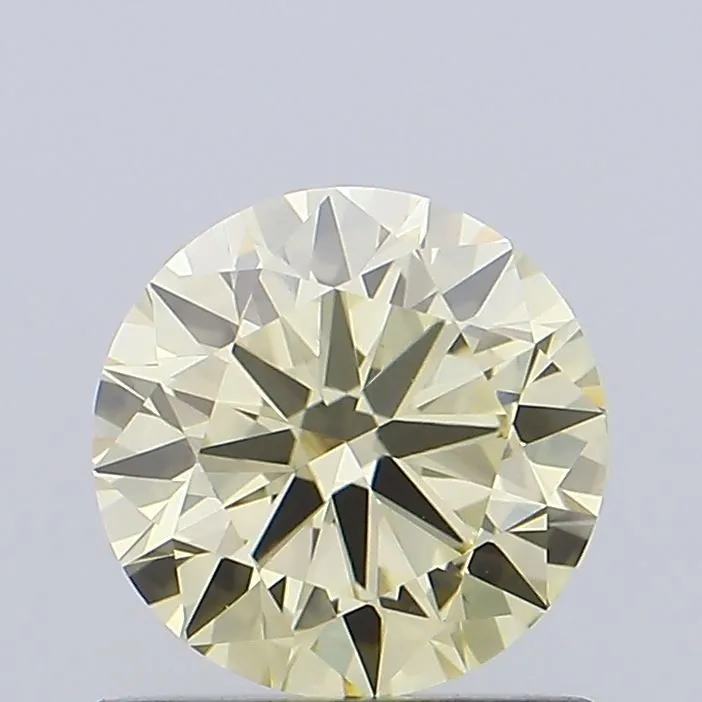 0.90ct ROUND Fancy Light Yellow VVS2 Coloured Lab diamond