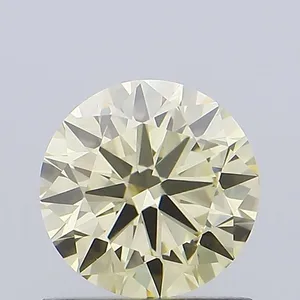 0.9ct ROUND Fancy Light Yellow VVS2 Coloured Lab diamond