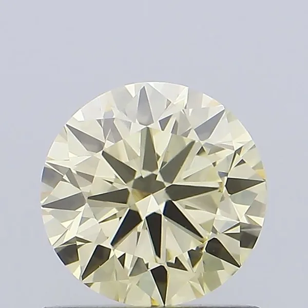 0.9ct ROUND Fancy Light Yellow VVS2 Coloured Lab diamond