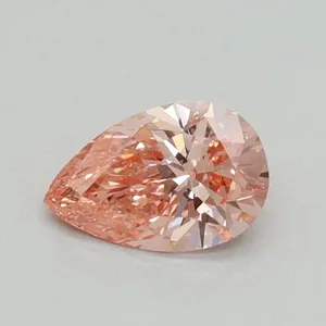 0.44ct PEAR Fancy Vivid Pink VS1 Coloured Lab diamond