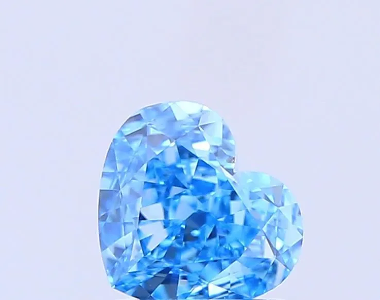 1.01ct HEART Fancy Vivid Blue VS1 Coloured Lab diamond
