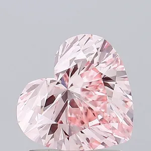 1.34ct HEART Fancy Intense Purple Pink VS1 Coloured Lab diamond