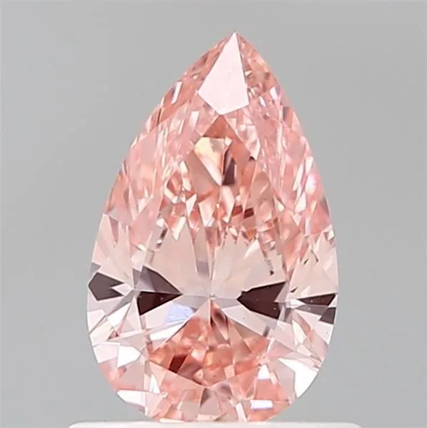 0.74ct PEAR Fancy Vivid Pink VS1 Coloured Lab diamond