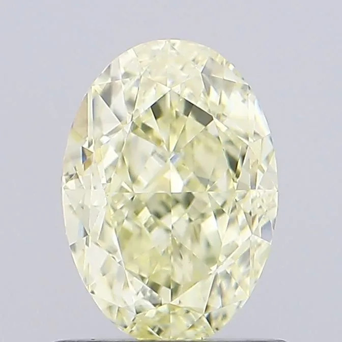 1.01ct OVAL Fancy Light Yellow VVS2 Coloured Lab diamond