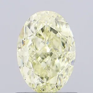 1.01ct OVAL Fancy Light Yellow VVS2 Coloured Lab diamond