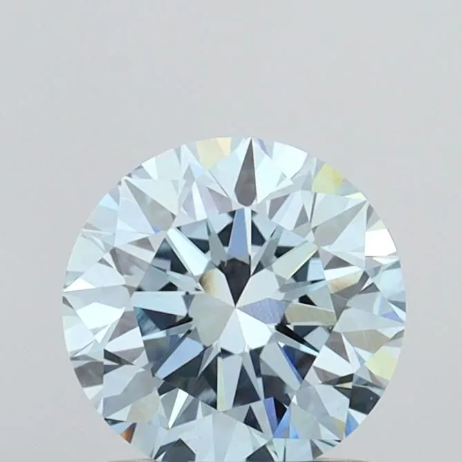 1.03ct ROUND Fancy Vivid Blue VVS2 Coloured Lab diamond