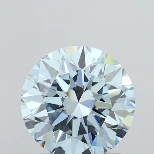 1.03ct ROUND Fancy Vivid Blue VVS2 Coloured Lab diamond