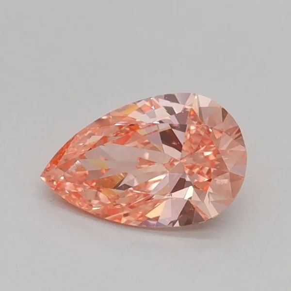 0.54ct PEAR Fancy Intense Pink VS1 Coloured Lab diamond