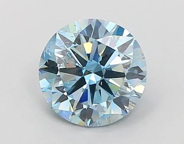 1.19ct ROUND Fancy Intense Blue I1 Coloured Lab diamond