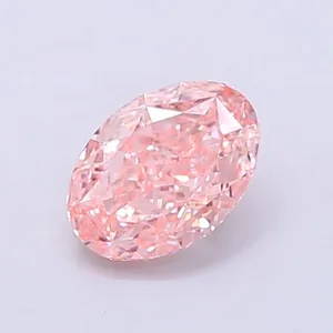 1.03ct OVAL Fancy Vivid Pink VS1 Coloured Lab diamond