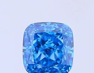 0.7ct CUSHION Fancy Vivid Blue VVS2 Coloured Lab diamond