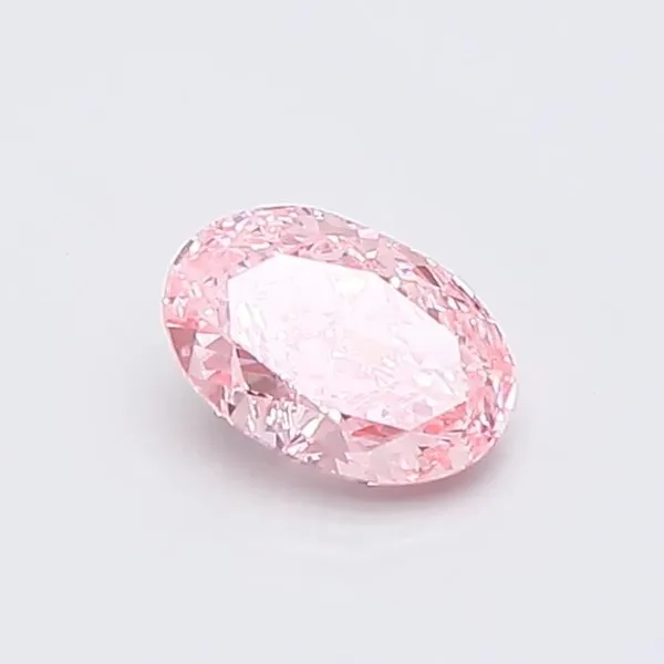 0.53ct OVAL Fancy Vivid Pink VVS2 Coloured Lab diamond