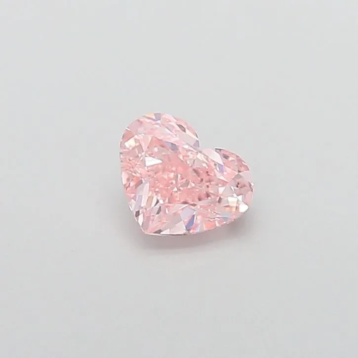 0.92ct HEART Fancy Vivid Pink VS1 Coloured Lab diamond