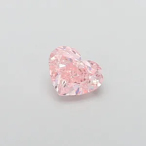 0.92ct HEART Fancy Vivid Pink VS1 Coloured Lab diamond