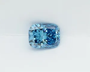 1.27ct CUSHION Fancy Vivid Blue VS1 Coloured Lab diamond